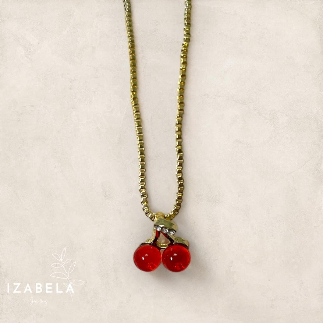 Cherry Pendant Necklace | Izabela Jewellery