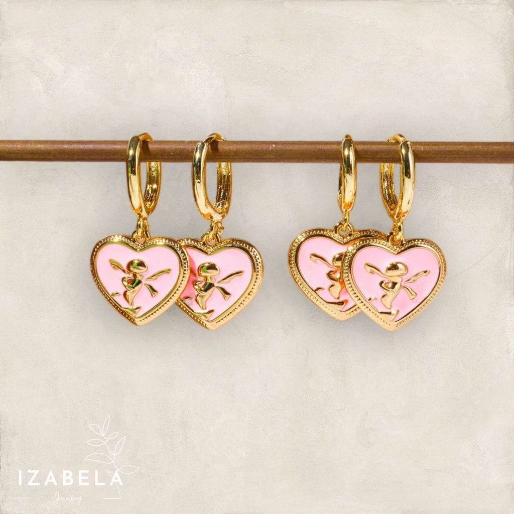 The Angel Heart Hoop Earrings