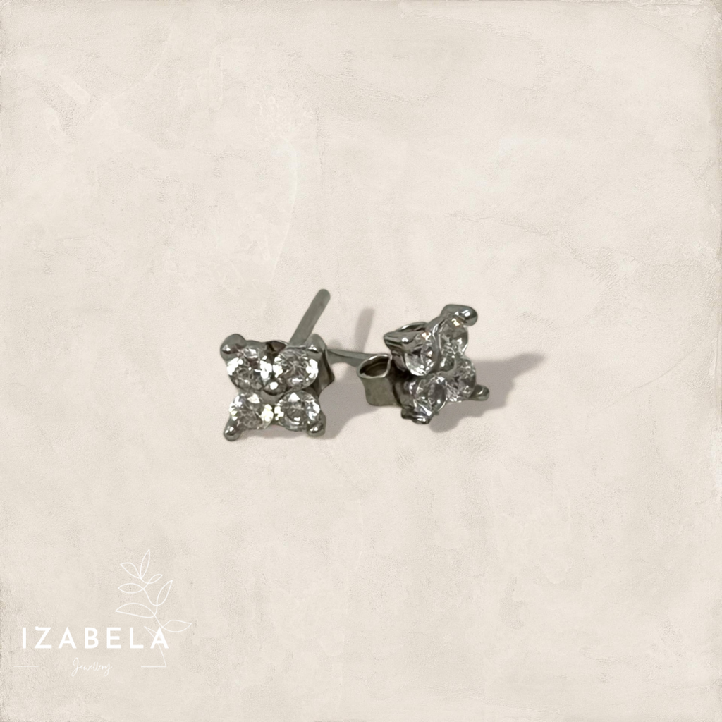 Four Leaf Clover Mini Stud Earrings