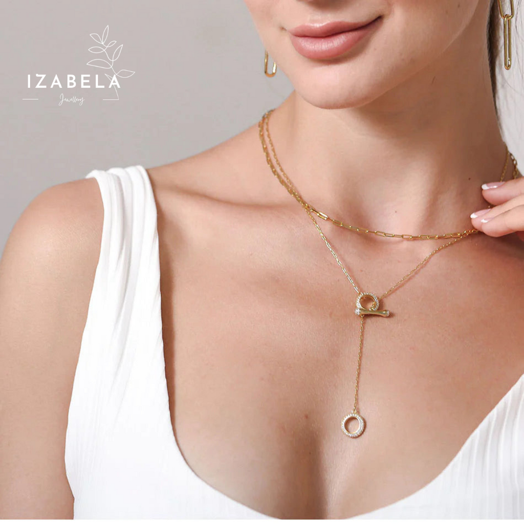 Figaro Cross Link Chain Necklace | Izabela Jewellery Figaro Cross Link Chain Necklace | Izabela Jewellery