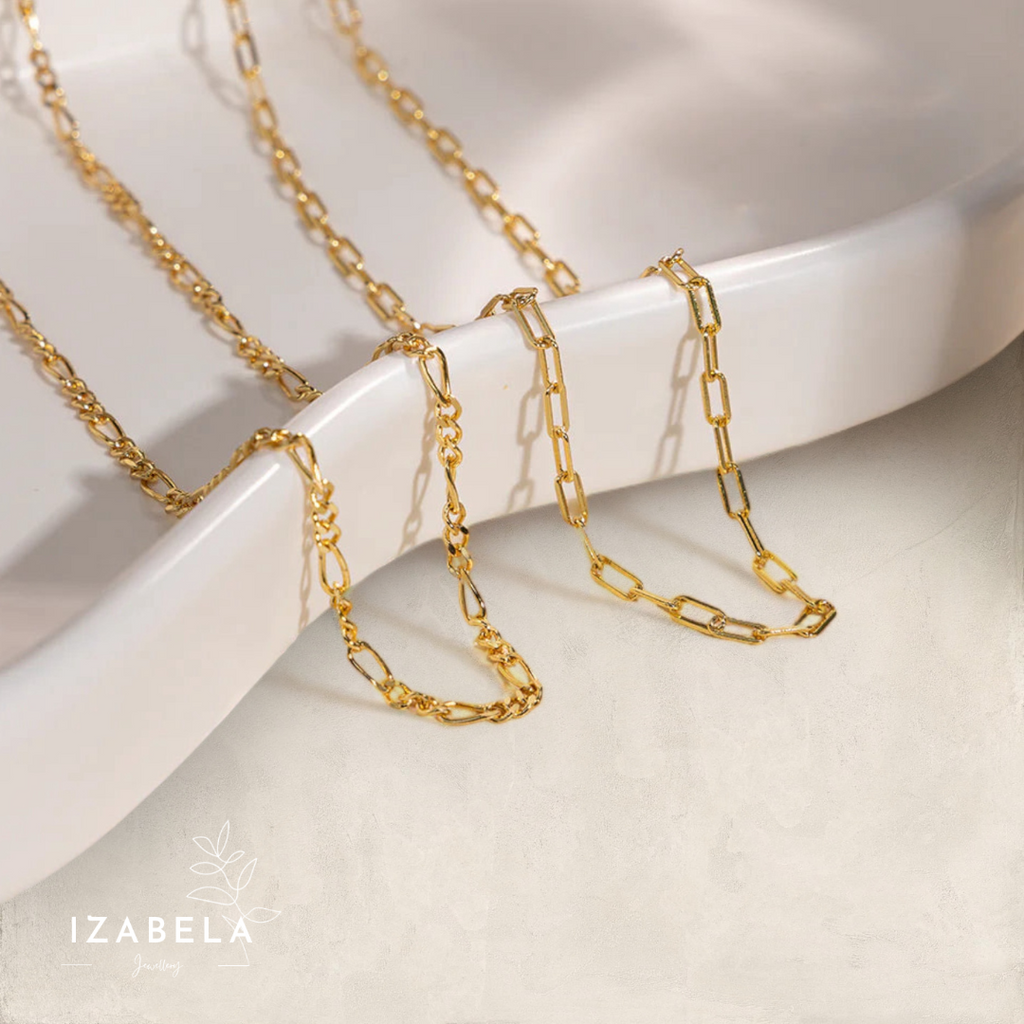 Figaro Cross Link Chain Necklace | Izabela Jewellery Figaro Cross Link Chain Necklace | Izabela Jewellery