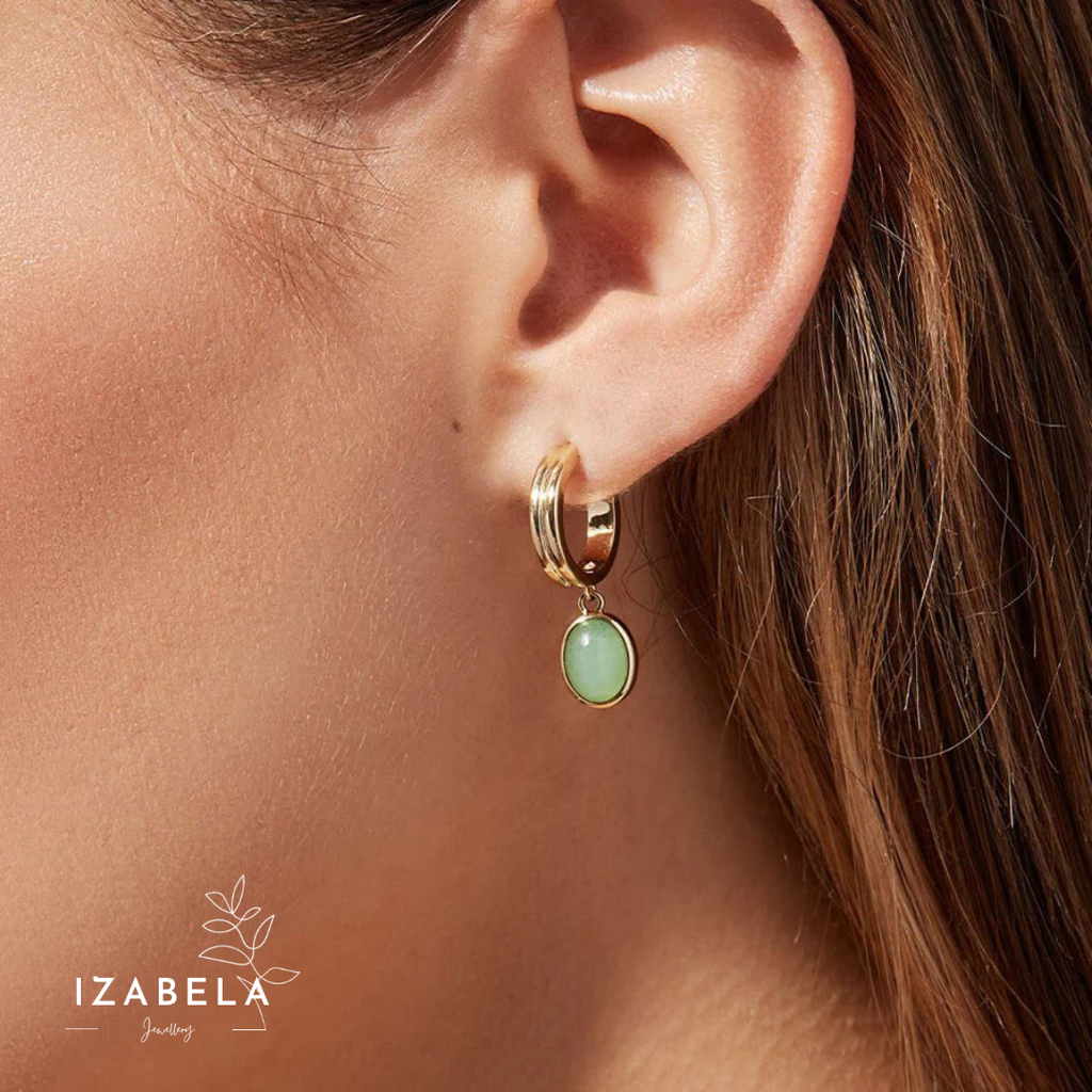 Emerald Drop Down Earrings