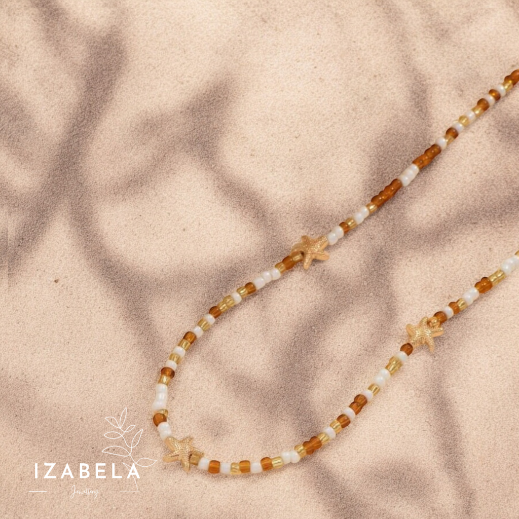 Beaded Start Fish Necklace