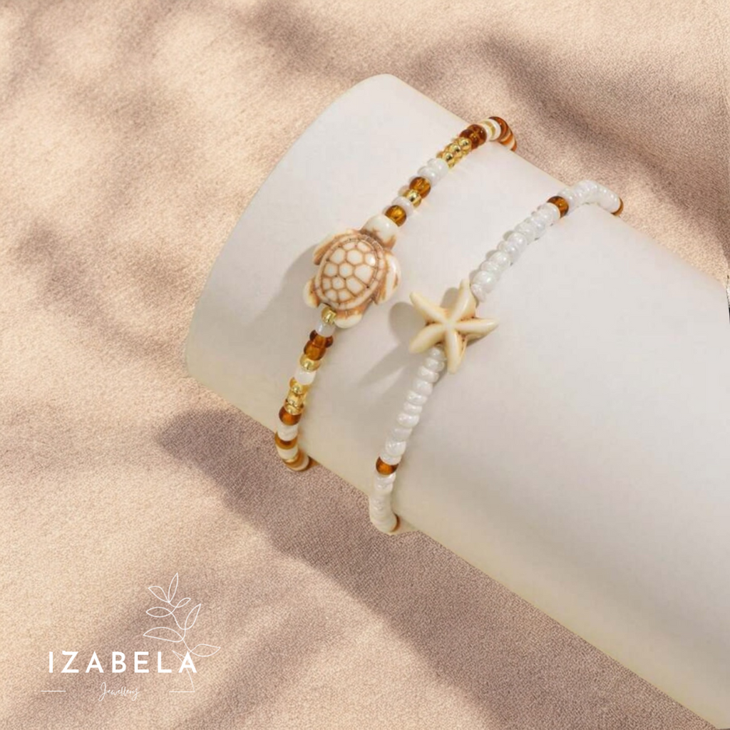Beaded Starfish Anklet